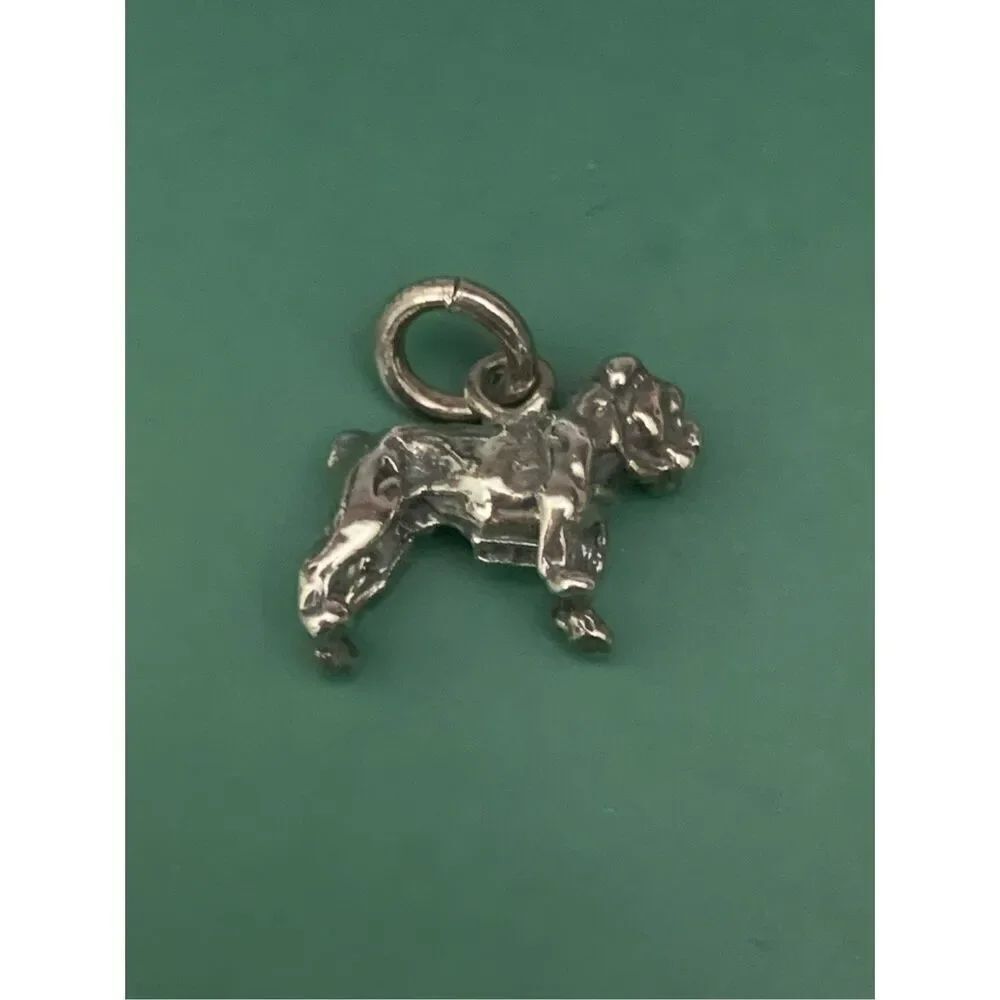 .925 English Bulldog Small Sterling Silver Jewelry Charm #pets